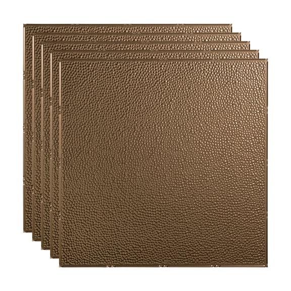 FASÄDE Border Fill Decorative Vinyl 2ft x 2ft Lay in Ceiling Panel in Argent Bronze (5 Pack)