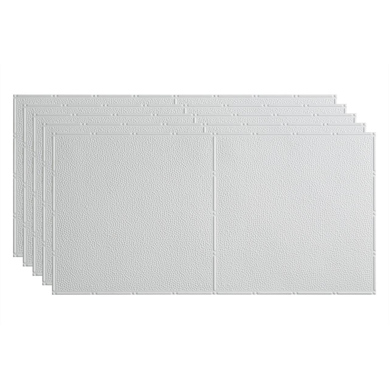 Gloss White Vinyl Glue Up Ceiling Tile 48'' x 24''