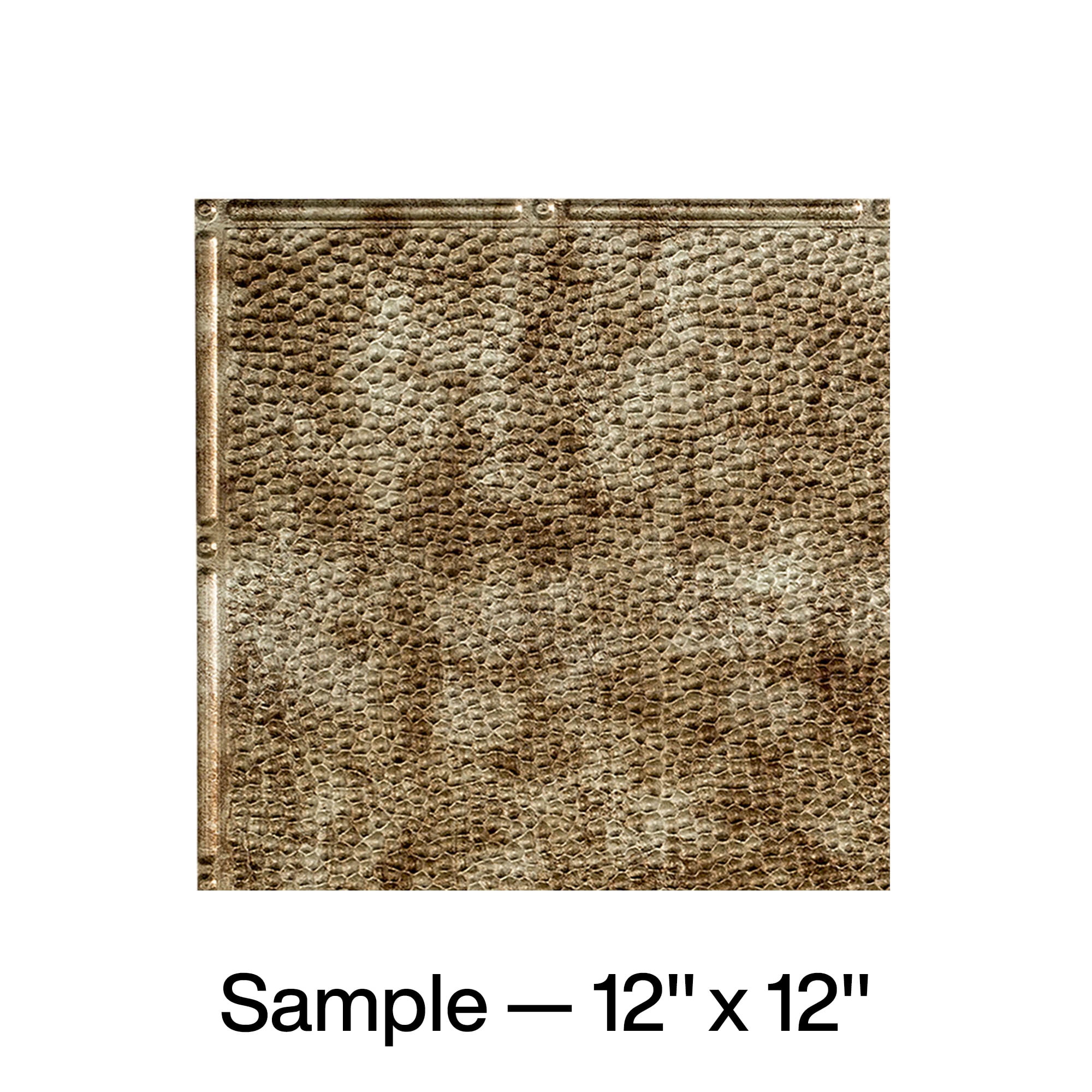 FASÄDE Border Fill Decorative Vinyl Glue Up Ceiling Panel in Bermuda Bronze (12X12 Inch Sample)