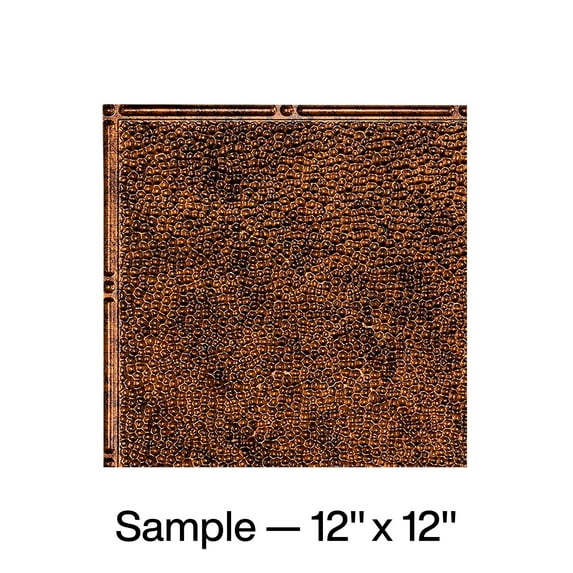 FASÄDE Border Fill Decorative Vinyl Glue Up Ceiling Panel in Moonstone Copper (12X12 Inch Sample)