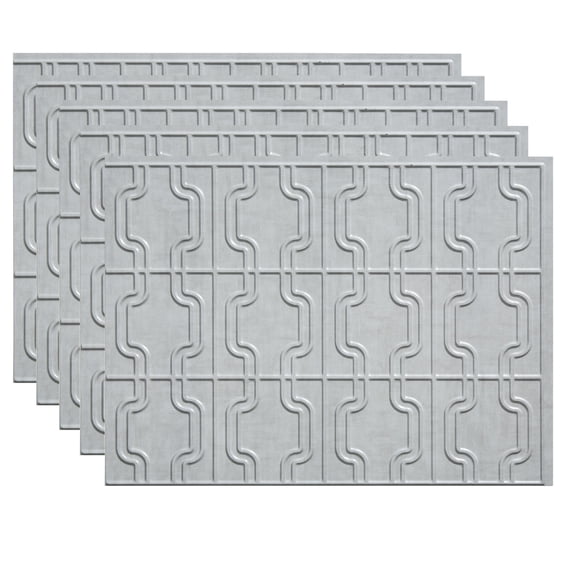 FASÄDE Chain Decorative Vinyl 18in x 24in Backsplash Panel in Cashmere (5 Pack)