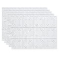 thumbnail image 1 of FASÄDE Chain Decorative Vinyl 18in x 24in Backsplash Panel in Matte White (5 Pack), 1 of 6