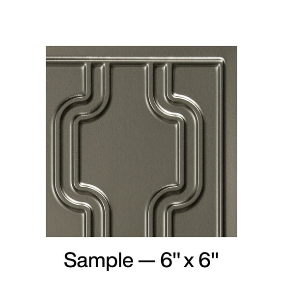FASDE Chain Decorative Vinyl Backsplash Panel in Brushed Nickel (6X6 Inch Sample)