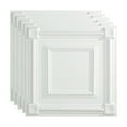 thumbnail image 1 of FASÄDE Coffer Decorative Vinyl 2ft x 2ft Lay in Ceiling Panel in Gloss White (5 Pack), 1 of 6