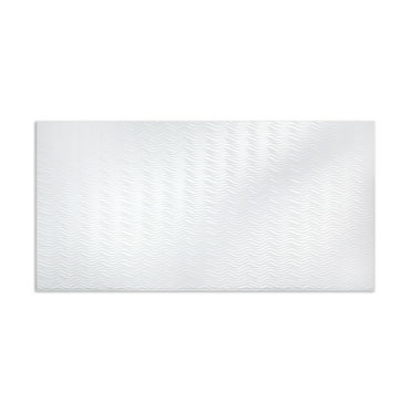 FASÄDE Current Horizontal 4-foot x 8-foot Decorative PVC Wall Panel in Gloss White