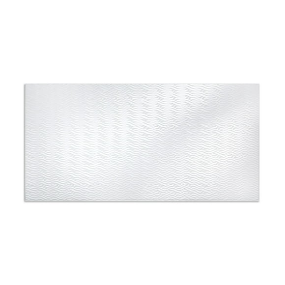 FASÄDE Current Horizontal 4-foot x 8-foot Decorative PVC Wall Panel in Gloss White