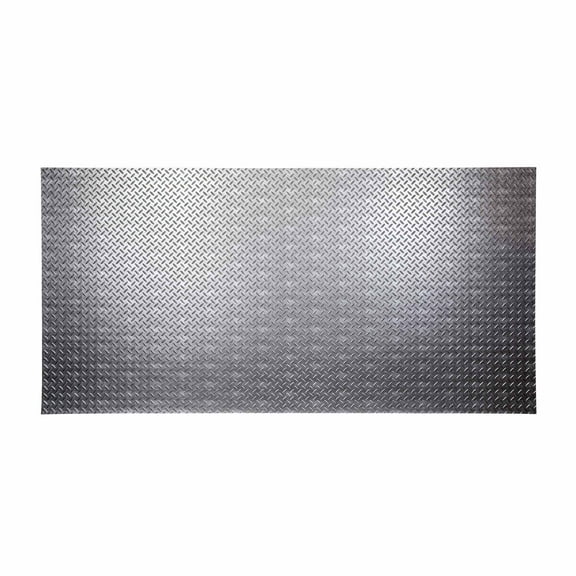 FASÄDE Diamond Plate 4-foot x 8-foot PVC Wall Panel in Crosshatch Silver