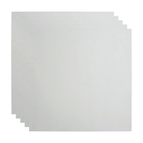 FASÄDE Flat Decorative Vinyl 2ft x 2ft Lay in Ceiling Panel in Gloss White (5 Pack)