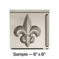 thumbnail image 1 of FASÄDE Fleur de Lis Decorative Vinyl Backsplash Panel in Brushed Nickel (6X6 Inch Sample), 1 of 6