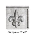 thumbnail image 1 of FASÄDE Fleur de Lis Decorative Vinyl Backsplash Panel in Crosshatch Silver (6X6 Inch Sample), 1 of 7