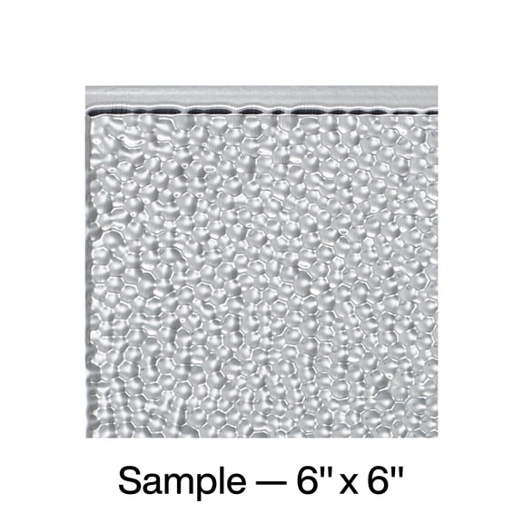 FASÄDE Hammered Decorative Vinyl Backsplash Panel in Brushed Aluminum (6X6 Inch Sample)