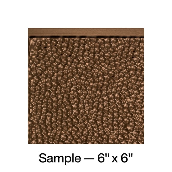FASÄDE Hammered Decorative Vinyl Backsplash Panel in Oil Rubbed Bronze (6X6 Inch Sample)