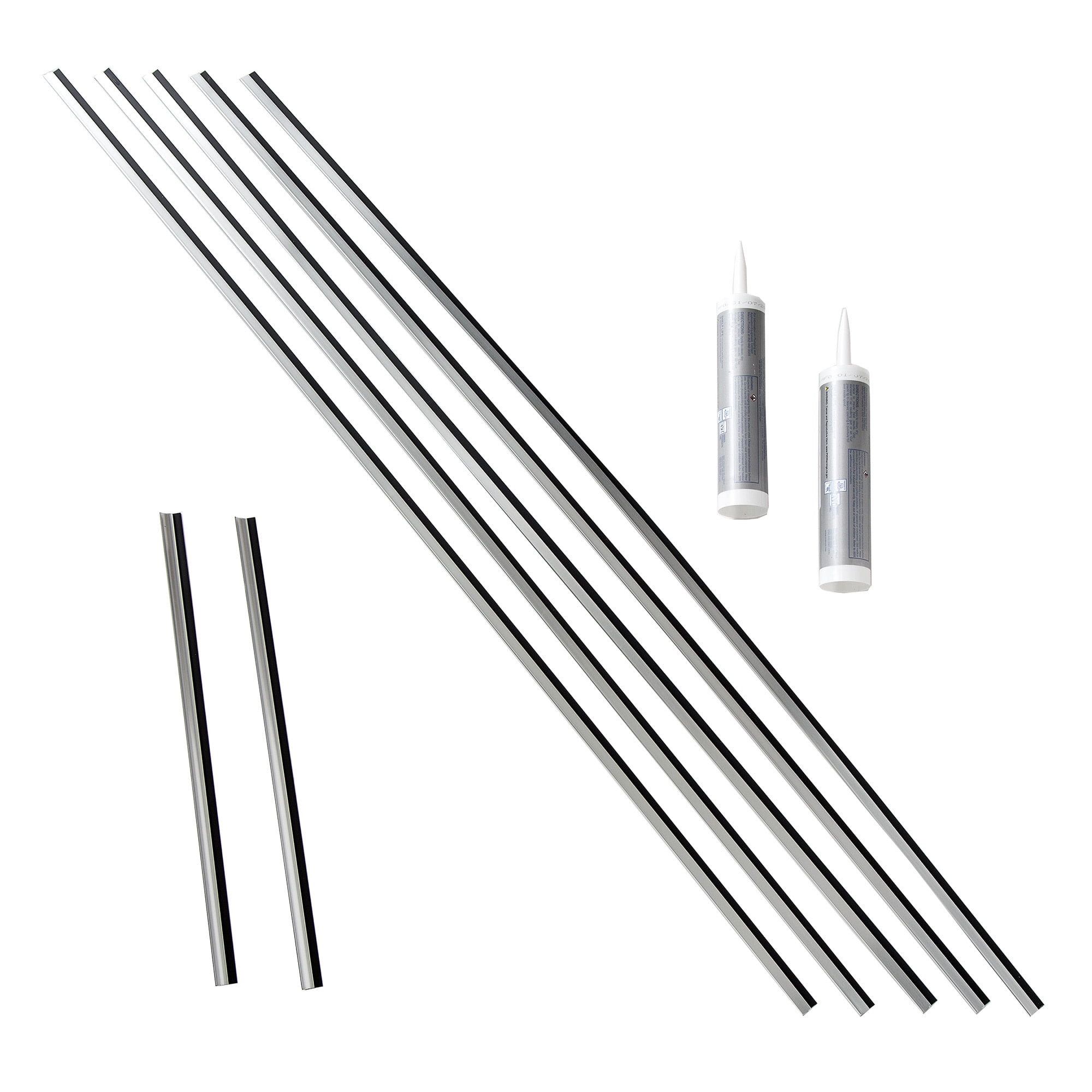 FASÄDE Large Profile Backsplash Accessory Kit in Brushed Aluminum