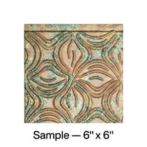 FASÄDE Lotus Decorative Vinyl Backsplash Panel in Copper Fantasy (6X6 Inch Sample)