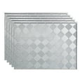 thumbnail image 1 of FASÄDE Miniquattro Decorative Vinyl 18in x 24in Backsplash Panel in Brushed Aluminum (5 Pack), 1 of 7