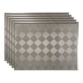 thumbnail image 1 of FASÄDE Miniquattro Decorative Vinyl 18in x 24in Backsplash Panel in Brushed Nickel (5 Pack), 1 of 7