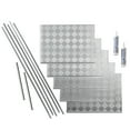thumbnail image 1 of FASÄDE Miniquattro Decorative Vinyl Backsplash 15 sq ft Kit in Brushed Aluminum, 1 of 7