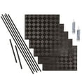 thumbnail image 1 of FASÄDE Miniquattro Decorative Vinyl Backsplash 15 sq ft Kit in Smoked Pewter, 1 of 6
