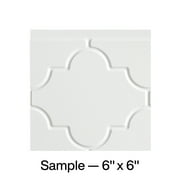 FASÄDE Monaco Decorative Vinyl Backsplash Panel in Gloss White (6X6 Inch Sample)