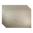 thumbnail image 1 of FASÄDE Quilted Decorative Vinyl 18in x 24in Backsplash Panel in Brushed Nickel (5 Pack), 1 of 5