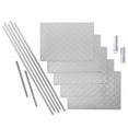 thumbnail image 1 of FASÄDE Quilted Decorative Vinyl Backsplash 15 sq ft Kit in Argent Silver, 1 of 6