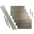 thumbnail image 1 of FASÄDE Quilted Decorative Vinyl Backsplash 15 sq ft Kit in Brushed Nickel, 1 of 6