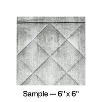 FASÄDE Quilted Decorative Vinyl Backsplash Panel in Crosshatch Silver (6X6 Inch Sample)