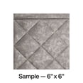 thumbnail image 1 of FASÄDE Quilted Decorative Vinyl Backsplash Panel in Galvanized Steel (6X6 Inch Sample), 1 of 6