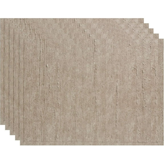 FASÄDE Rain Decorative Vinyl 18in x 24in Backsplash Panel in Batique Cream (5 Pack)