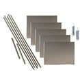 thumbnail image 1 of FASÄDE Rib Decorative Vinyl Backsplash 15 sq ft Kit in Brushed Nickel, 1 of 6