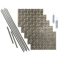 thumbnail image 1 of FASÄDE Rings Decorative Vinyl Backsplash 15 sq ft Kit in Brushed Nickel, 1 of 8