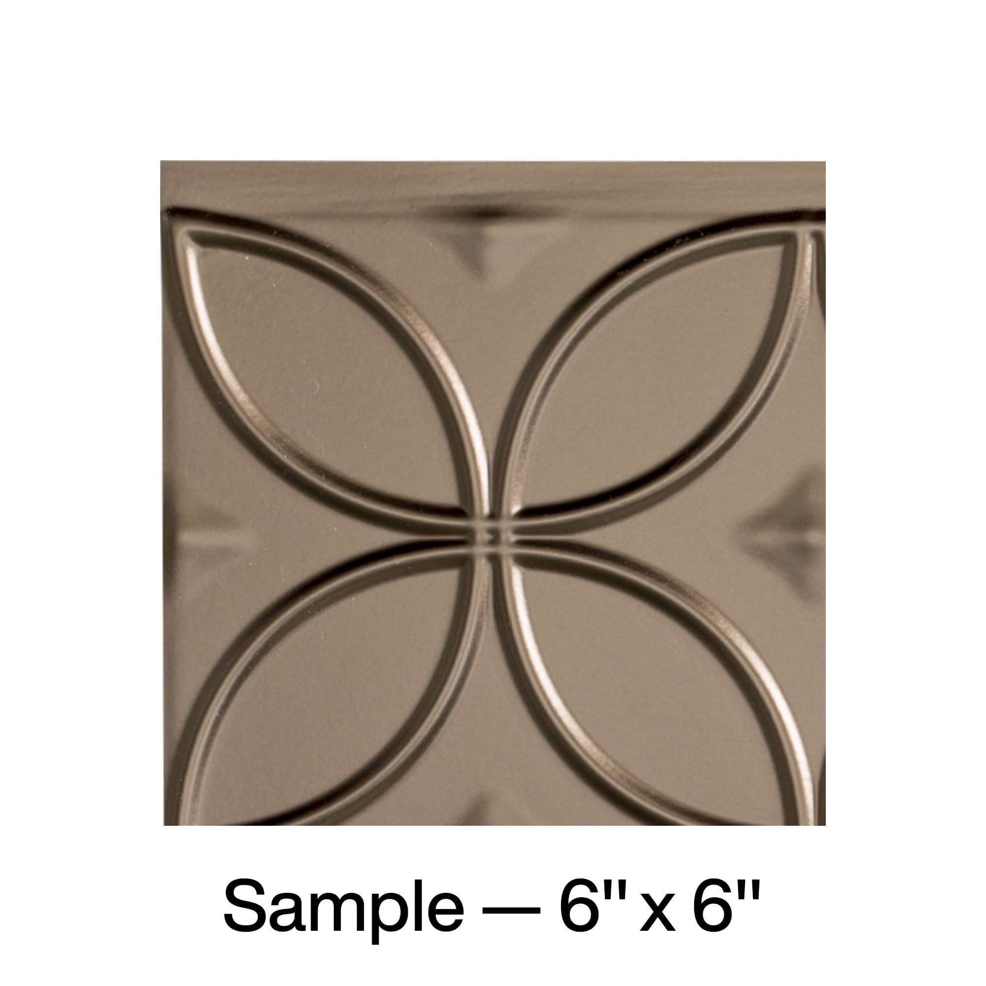 FASÄDE Rings Decorative Vinyl Backsplash Panel in Argent Bronze (6X6 Inch Sample)