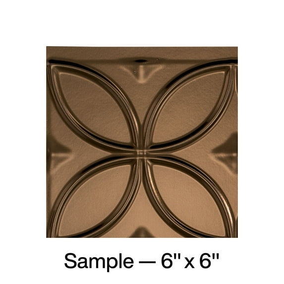 FASÄDE Rings Decorative Vinyl Backsplash Panel in Oil Rubbed Bronze (6X6 Inch Sample)