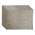 thumbnail image 1 of FASÄDE Ripple Decorative Vinyl 18in x 24in Backsplash Panel in Brushed Nickel (5 Pack), 1 of 7