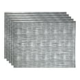 thumbnail image 1 of FASÄDE Ripple Decorative Vinyl 18in x 24in Backsplash Panel in Crosshatch Silver (5 Pack), 1 of 7