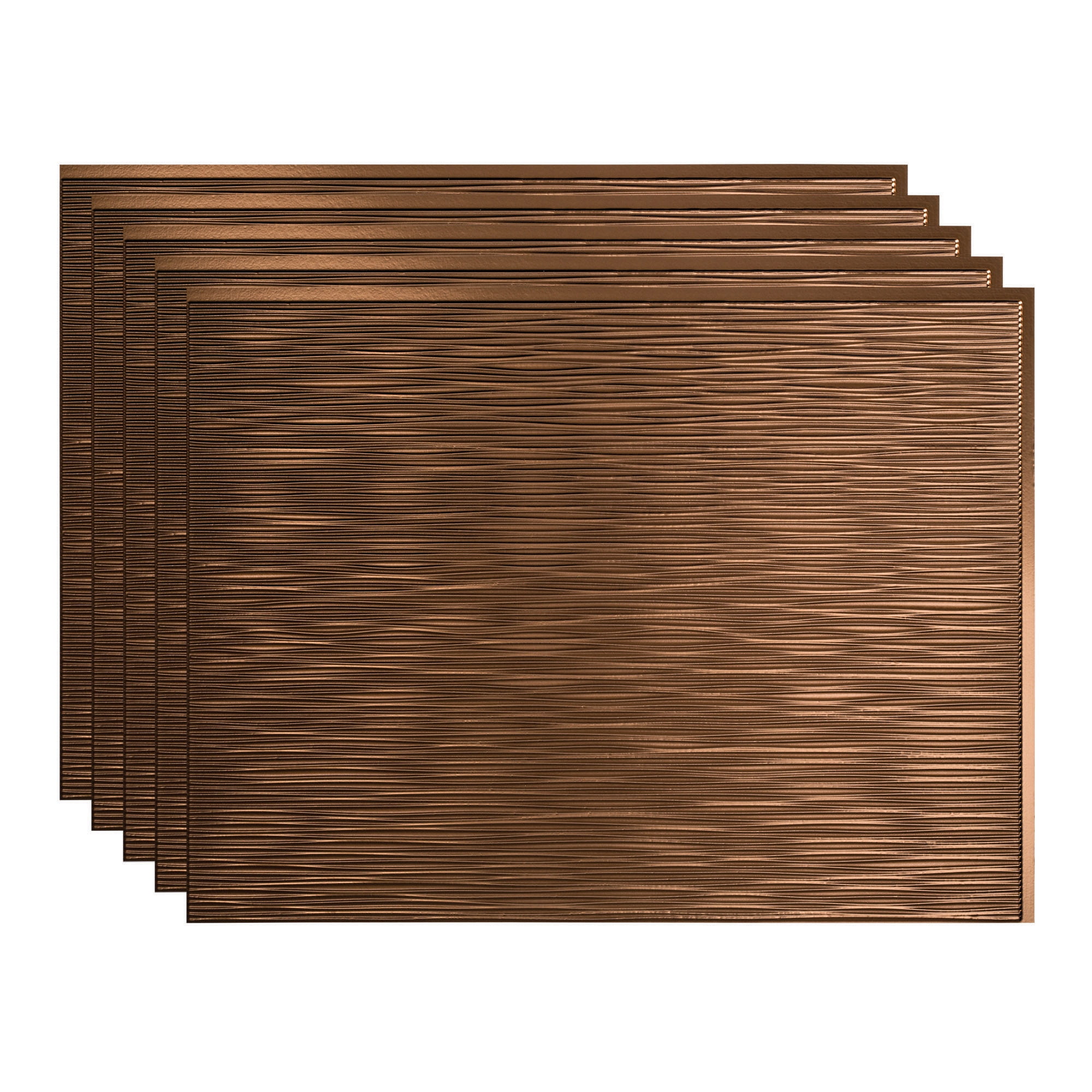 FASÄDE 5-Pack Antique Bronze Decorative Vinyl Backsplash Panels – 18x24in Each, Covers 15 Sq Ft