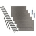 thumbnail image 1 of FASÄDE Ripple Decorative Vinyl Backsplash 15 sq ft Kit in Galvanized Steel, 1 of 6