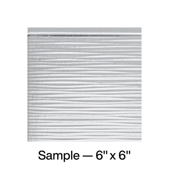 FASÄDE Ripple Decorative Vinyl Backsplash Panel in Brushed Aluminum (6X6 Inch Sample)