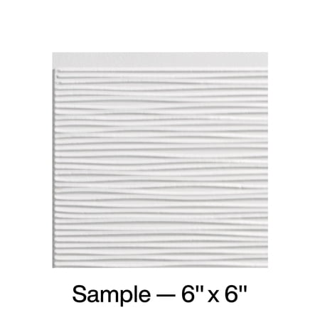 FASÄDE Ripple Decorative Vinyl Backsplash Panel in Gloss White (6X6 Inch Sample)
