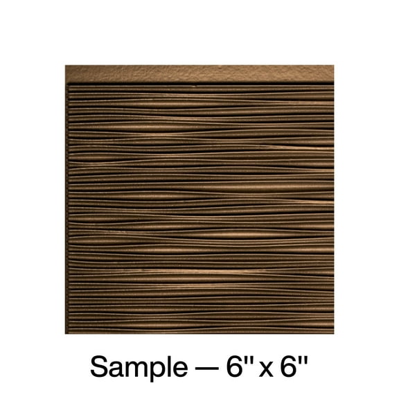 FASÄDE Ripple Decorative Vinyl Backsplash Panel in Oil Rubbed Bronze (6X6 Inch Sample)