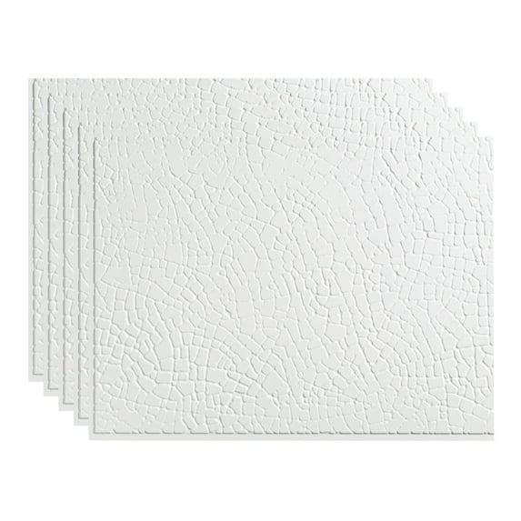 FASÄDE Safari Decorative Vinyl Backsplash 15 sq ft Kit in Matte White