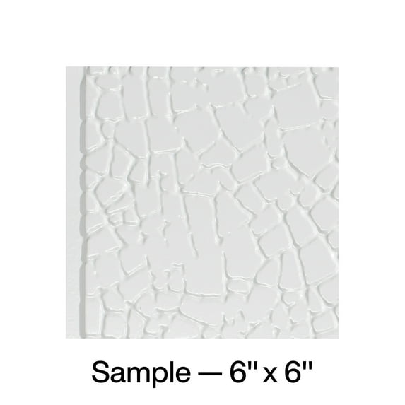 FASÄDE Safari Decorative Vinyl Backsplash Panel in Gloss White (6X6 Inch Sample)