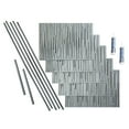thumbnail image 1 of FASÄDE Skyline Decorative Vinyl Backsplash 15 sq ft Kit in Brushed Steel, 1 of 6