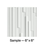 FASÄDE Skyline Decorative Vinyl Backsplash Panel in Matte White (6X6 Inch Sample)