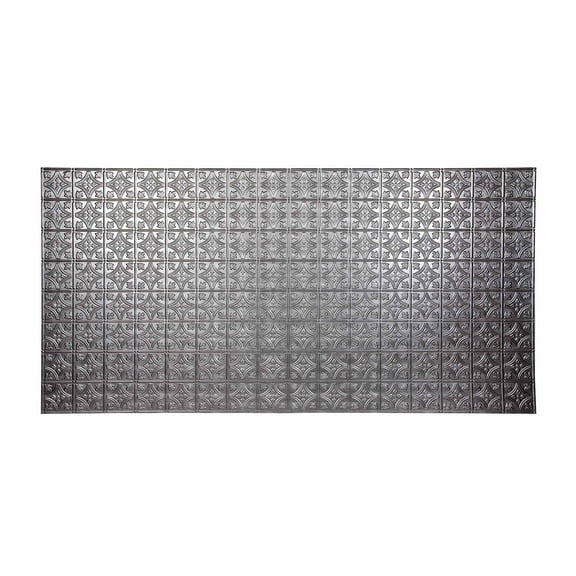 FASÄDE Traditional 1 4-foot x 8-foot PVC Wall Panel in Crosshatch Silver