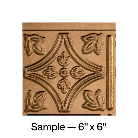 FASDE Traditional Style 1 Decorative Vinyl Backsplash Panel in Antique Bronze (6X6 Inch Sample)