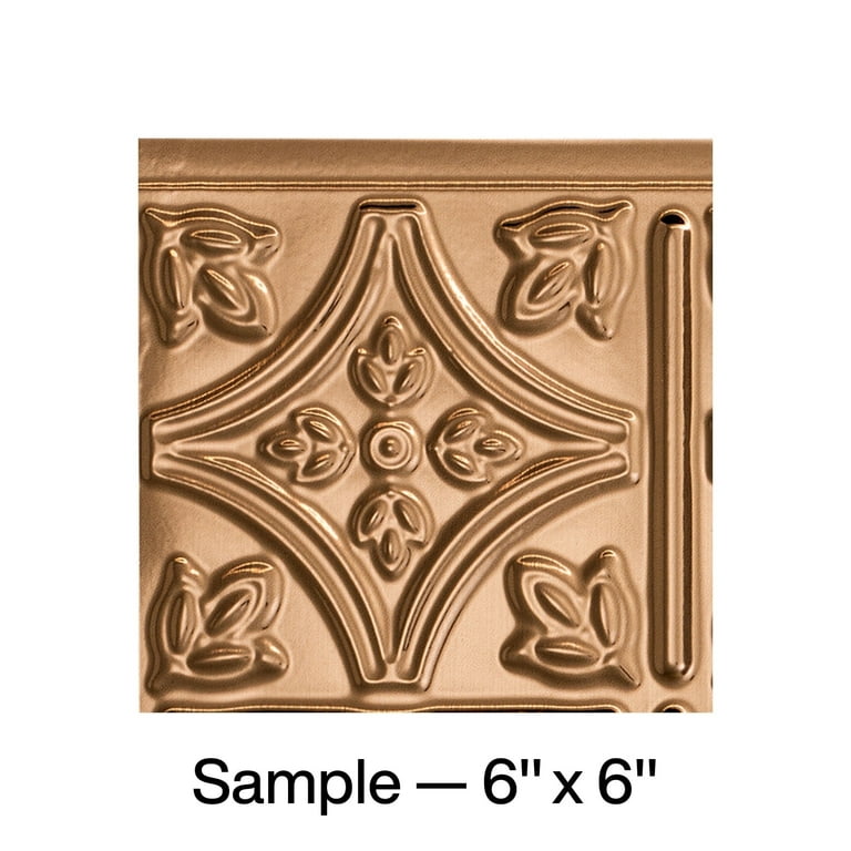 Fasade Easy Installation Traditional 1 Polished Copper Backsplash Panel for Kitchen and Bathrooms (6 Fasade Easy Installation Traditional 1 Polished Copper Backsplash Panel for Kitchen and Bathrooms (6