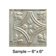 FASÄDE Traditional 1 Decorative Vinyl Backsplash Panel in Vintage Metal (6X6 Inch Sample)