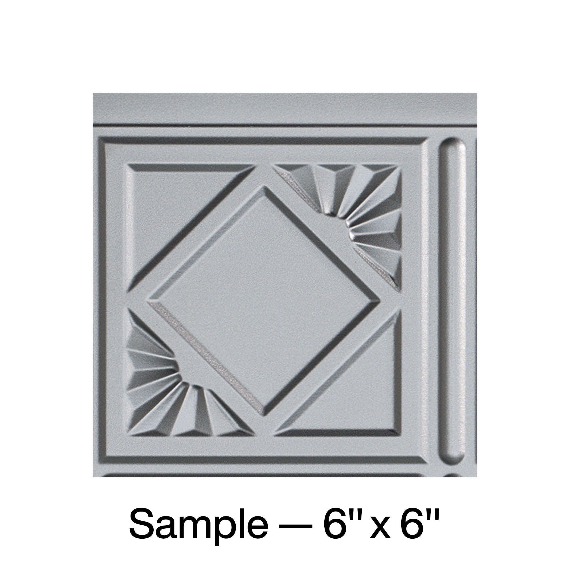 FASÄDE Traditional 4 Decorative Vinyl Backsplash Panel in Argent Silver