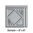 thumbnail image 1 of FASÄDE Traditional 4 Decorative Vinyl Backsplash Panel in Argent Silver (6X6 Inch Sample), 1 of 7